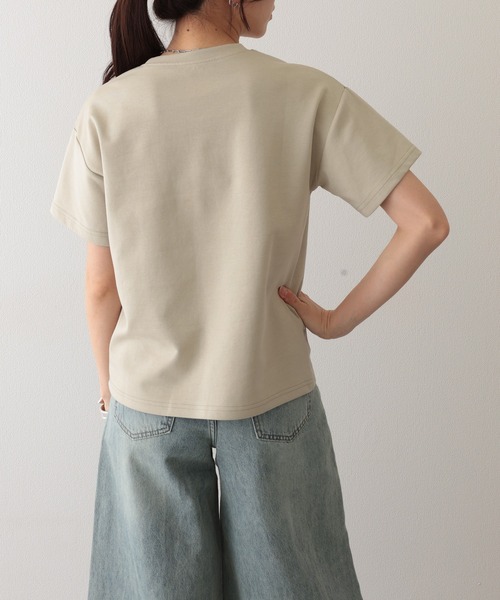 Lace Ladies(レースレディース)の「ソリッドカラー クルーネック 半袖 ベーシック Tシャツ(Tシャツ/カットソー・レディース・ブラック/チャコールグレー/ベージュ/モカ/ミント/ホワイト・S/FREE)」の21枚目の写真