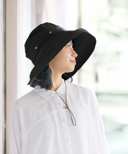 andmary♡ブリムハット UVカット つば広 紐付きブリムハット（ハット）｜MARAI