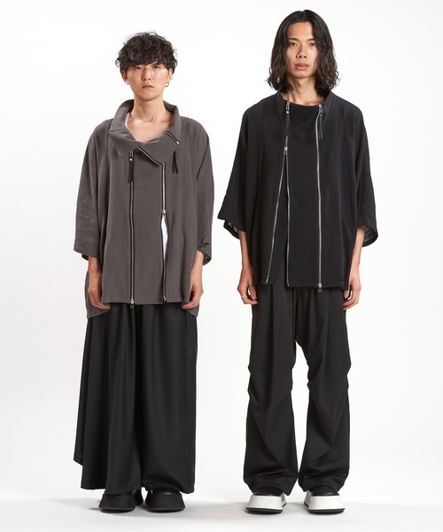 NO ID.（ノーアイディ）の「オフタートルW-ZIPライダースJKT（ジャケット)（ライダースジャケット・メンズ・グレー/ブラック・ONE SIZE）」の5枚目の写真