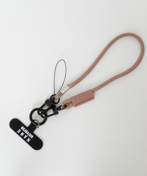 NANO universe（ナノユニバース）の「ナノユニバース [ハンドストラップ] フォンタブ付き スマホストラップ（スマホグッズ・レディース・グレー/ベージュ/ブラック/ブラウン・ONE SIZE）」の3枚目の写真