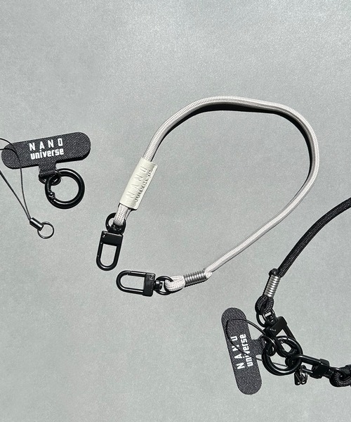 ナノユニバース [ハンドストラップ] フォンタブ付き スマホストラップ