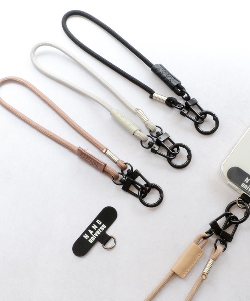 NANO universe（ナノユニバース）の「ナノユニバース [ハンドストラップ] フォンタブ付き スマホストラップ（スマホグッズ・レディース・グレー/ベージュ/ブラック/ブラウン・ONE SIZE）」の8枚目の写真