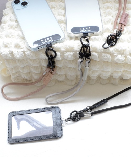 NANO universe（ナノユニバース）の「ナノユニバース [ハンドストラップ] フォンタブ付き スマホストラップ（スマホグッズ・レディース・グレー/ベージュ/ブラック/ブラウン・ONE SIZE）」の10枚目の写真