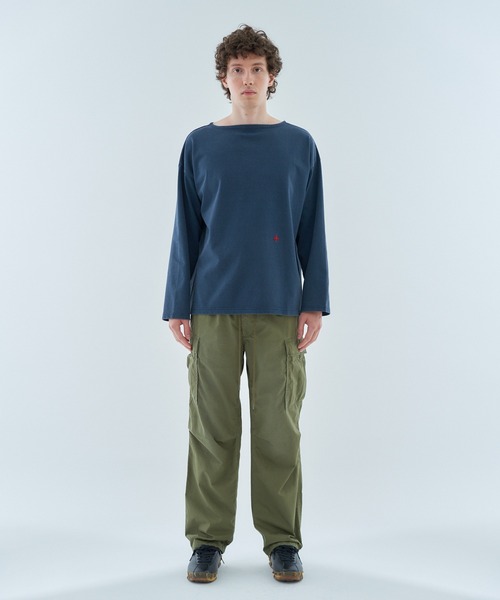 ESTNATION（エストネーション）の「aftersunshine / ボートネック ロングスリーブカットソー（Tシャツ/カットソー・メンズ・ネイビー/ホワイト・LARGE/MEDIUM）」の18枚目の写真