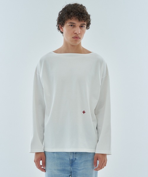 ESTNATION（エストネーション）の「aftersunshine / ボートネック ロングスリーブカットソー（Tシャツ/カットソー・メンズ・ネイビー/ホワイト・LARGE/MEDIUM）」の19枚目の写真