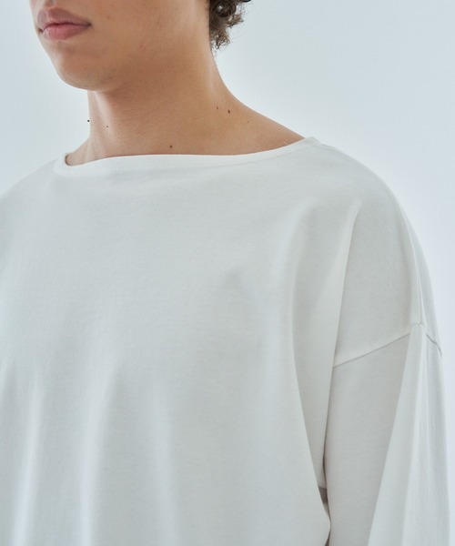 ESTNATION（エストネーション）の「aftersunshine / ボートネック ロングスリーブカットソー（Tシャツ/カットソー・メンズ・ネイビー/ホワイト・LARGE/MEDIUM）」の20枚目の写真