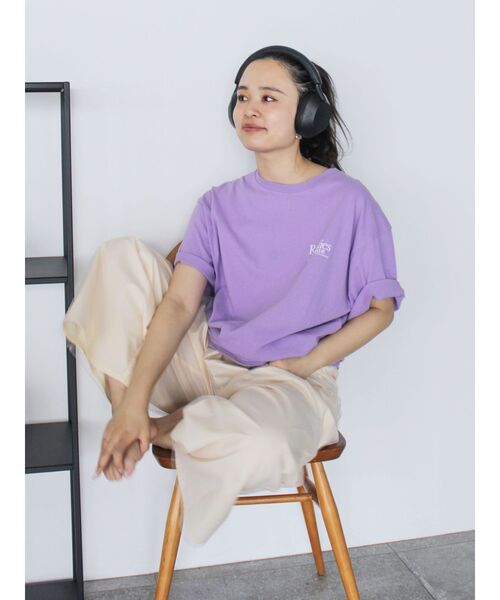 Ungrid（アングリッド）の「RalliesロゴプリントTee（Tシャツ/カットソー・レディース・オフホワイト/イエロー/パープル・FREE）」の3枚目の写真
