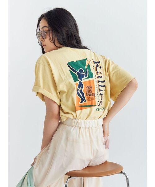 Ungrid（アングリッド）の「RalliesロゴプリントTee（Tシャツ/カットソー・レディース・オフホワイト/イエロー/パープル・FREE）」の4枚目の写真