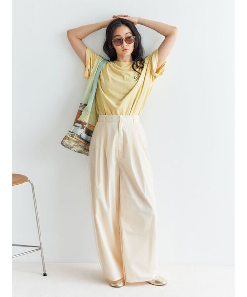 Ungrid（アングリッド）の「RalliesロゴプリントTee（Tシャツ/カットソー・レディース・オフホワイト/イエロー/パープル・FREE）」の7枚目の写真