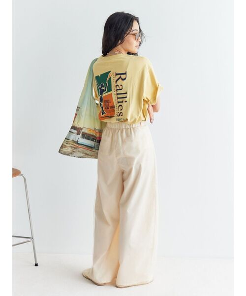 Ungrid（アングリッド）の「RalliesロゴプリントTee（Tシャツ/カットソー・レディース・オフホワイト/イエロー/パープル・FREE）」の9枚目の写真