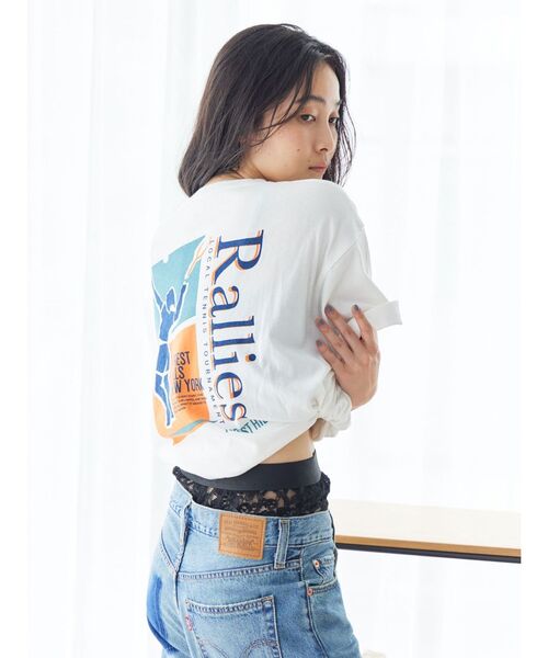 Ungrid（アングリッド）の「RalliesロゴプリントTee（Tシャツ/カットソー・レディース・オフホワイト/イエロー/パープル・FREE）」の10枚目の写真