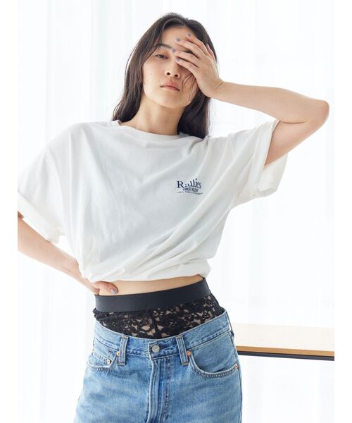 Ungrid（アングリッド）の「RalliesロゴプリントTee（Tシャツ/カットソー・レディース・オフホワイト/イエロー/パープル・FREE）」の11枚目の写真