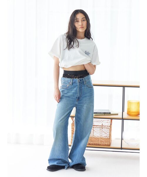 Ungrid（アングリッド）の「RalliesロゴプリントTee（Tシャツ/カットソー・レディース・オフホワイト/イエロー/パープル・FREE）」の12枚目の写真