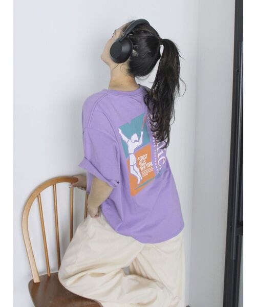 Ungrid（アングリッド）の「RalliesロゴプリントTee（Tシャツ/カットソー・レディース・オフホワイト/イエロー/パープル・FREE）」の18枚目の写真