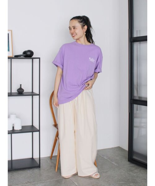 Ungrid（アングリッド）の「RalliesロゴプリントTee（Tシャツ/カットソー・レディース・オフホワイト/イエロー/パープル・FREE）」の19枚目の写真