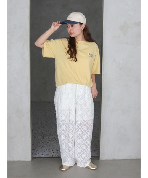 Ungrid（アングリッド）の「RalliesロゴプリントTee（Tシャツ/カットソー・レディース・オフホワイト/イエロー/パープル・FREE）」の22枚目の写真