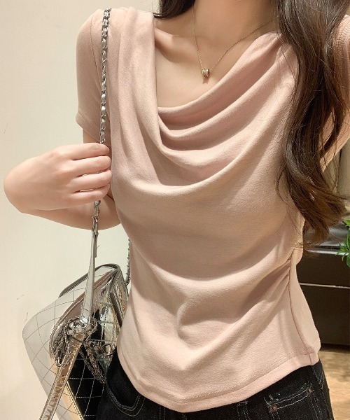 REBALANCE(リバランス)の「ドレープオフショルTシャツ(Tシャツ/カットソー・レディース・A/B/D/C・MEDIUM/SMALL)」の1枚目の写真