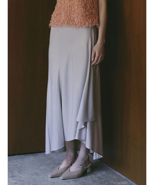 LAGUNAMOON（ラグナムーン）の「クロスレイヤードナロースカート（スカート・レディース・ブラウン/ミント/ベージュ/アイボリー・SMALL/MEDIUM）」の2枚目の写真