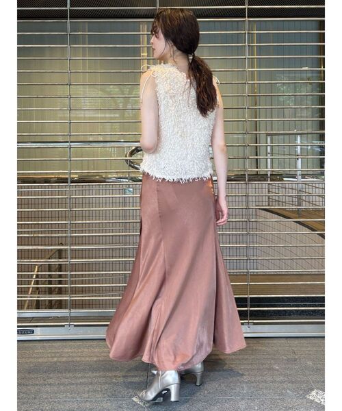 LAGUNAMOON（ラグナムーン）の「クロスレイヤードナロースカート（スカート・レディース・ブラウン/ミント/ベージュ/アイボリー・SMALL/MEDIUM）」の8枚目の写真