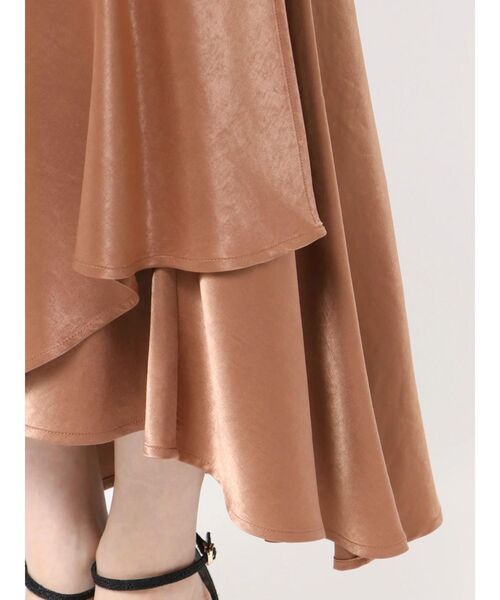 LAGUNAMOON（ラグナムーン）の「クロスレイヤードナロースカート（スカート・レディース・ブラウン/ミント/ベージュ/アイボリー・SMALL/MEDIUM）」の14枚目の写真