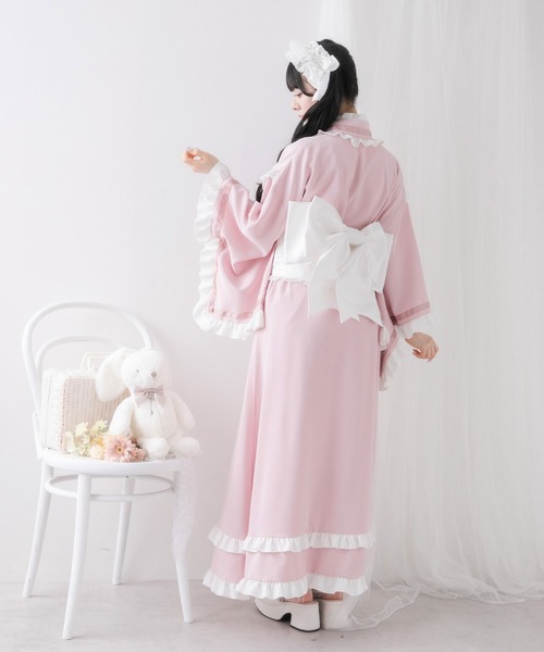 DearMyLoveRose 夢展望 ダブルリボンフリルティアード浴衣 ダブルリボンフリルティアード浴衣 – レディースファッション