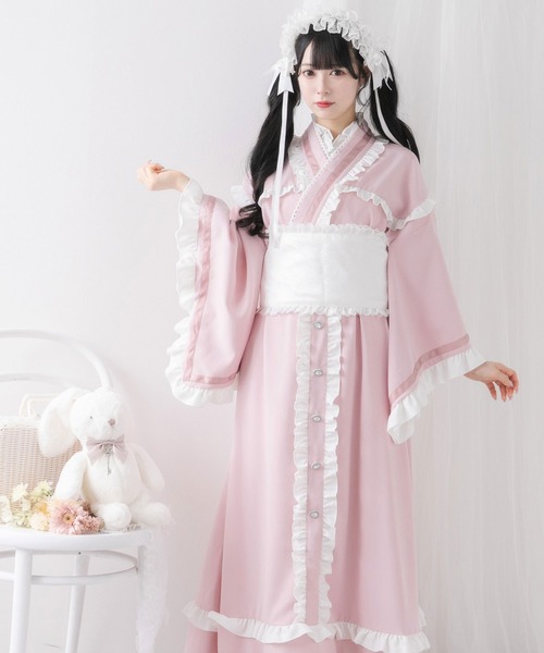 dear my love 夢展望 ビッグリボン帯 ピンク 浴衣 帯 リボンシアーフリルプリンセス浴衣 – レディースファッション