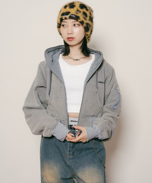 Subciety(サブサエティ)の「Full zip hoodie【WOMEN】(ベスト・レディース・グリーン/グレー/ブラック・FREE)」の21枚目の写真