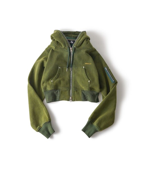 Subciety(サブサエティ)の「Full zip hoodie【WOMEN】(ベスト・レディース・グリーン/グレー/ブラック・FREE)」の22枚目の写真