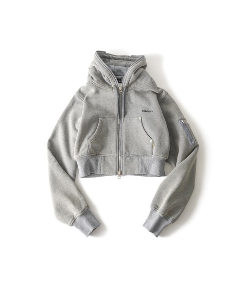 Subciety(サブサエティ)の「Full zip hoodie【WOMEN】(ベスト・レディース・グリーン/グレー/ブラック・FREE)」の9枚目の写真