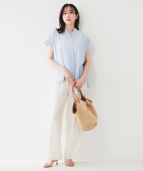 ブラウス シャツ スキッパー フレンチスリーブ ブラウス レディース BEAUTY＆YOUTH UNITED ARROWS ブラウス シャツ スキッパー