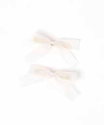 tiny tiny（ティニーティニー）の「シアーリボン2Pヘアクリップ[tiny tiny(ティニーティニー)]（バレッタ/ヘアクリップ）」