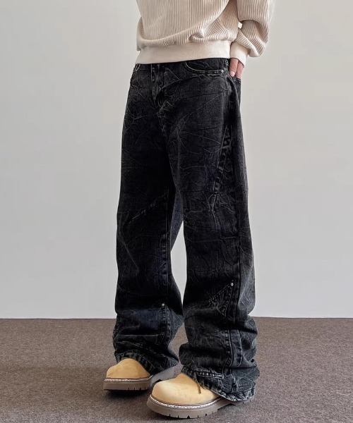 ROOPTOKYO(ループトウキョウ)の「ヴィンテージ加工デニムパンツ(デニムパンツ・メンズ・ブラック・L/M/S)」の1枚目の写真