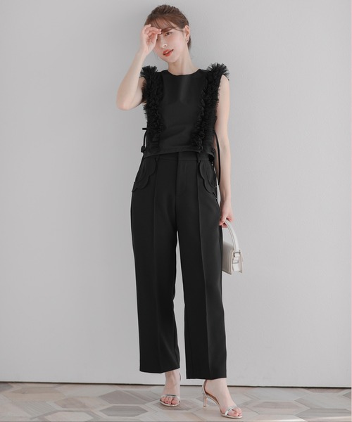 Fit more(フィットモア)の「ボリュームチュールフリル2wayトップス(その他トップス・レディース・ホワイト/ブラック/ブルー・FREE)」の12枚目の写真