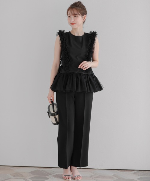 Fit more(フィットモア)の「ボリュームチュールフリル2wayトップス(その他トップス・レディース・ホワイト/ブラック/ブルー・FREE)」の13枚目の写真
