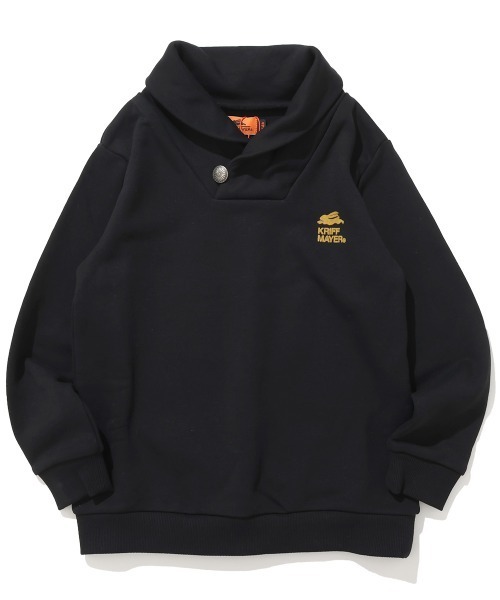 KRIFF MAYER Kid's Collection(クリフメイヤーキッズコレクション)の「【裏毛】コンチョボタンショールネックスウェット(スウェット・キッズ・ブラック/グレー/ブルー/レンガ・120/130/140/150/160/170)」の11枚目の写真