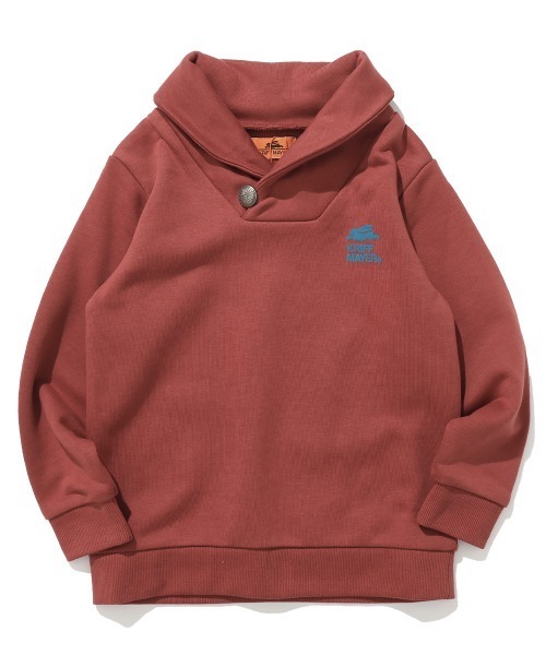 KRIFF MAYER Kid's Collection(クリフメイヤーキッズコレクション)の「【裏毛】コンチョボタンショールネックスウェット(スウェット・キッズ・ブラック/グレー/ブルー/レンガ・120/130/140/150/160/170)」の12枚目の写真