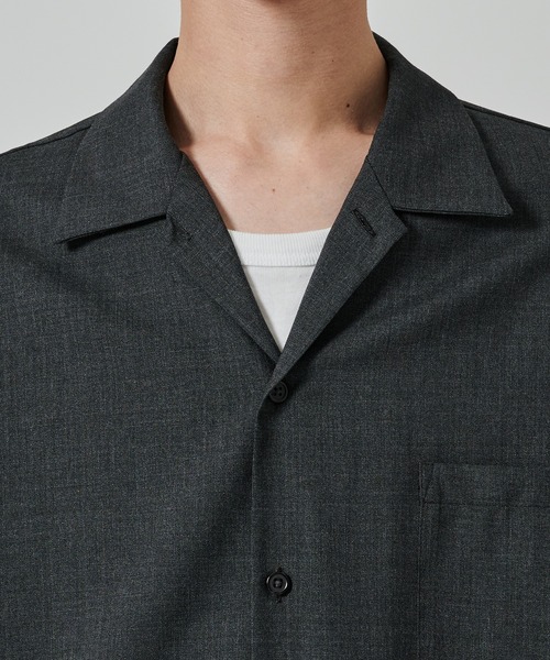 markaware（マーカウェア）の「【MARKAWARE/marka】別注 OPEN COLLAR S/S SHIRT（シャツ/ブラウス・メンズ・ダークグレー/ブラック・1/2）」の11枚目の写真