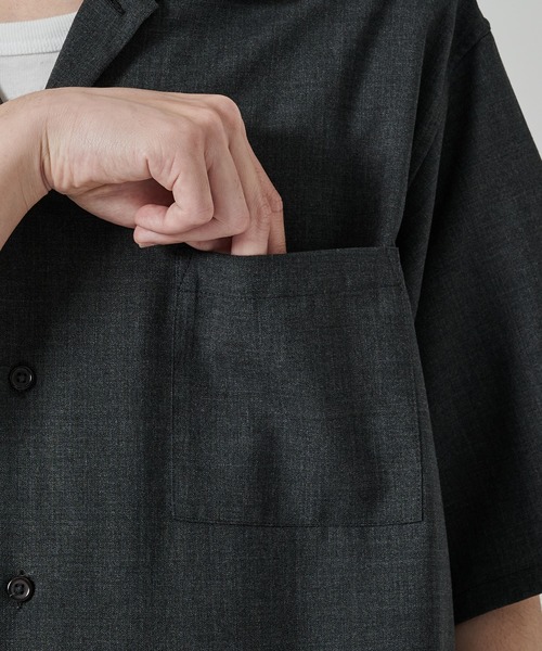 markaware（マーカウェア）の「【MARKAWARE/marka】別注 OPEN COLLAR S/S SHIRT（シャツ/ブラウス・メンズ・ダークグレー/ブラック・1/2）」の13枚目の写真