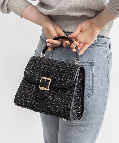 RANDA（ランダ）の「2WAYモノグラムデザインハンドバッグ（ハンドバッグ・レディース・アイボリー/ブラック/グレイッシュベージュ・FREE）」の3枚目の写真