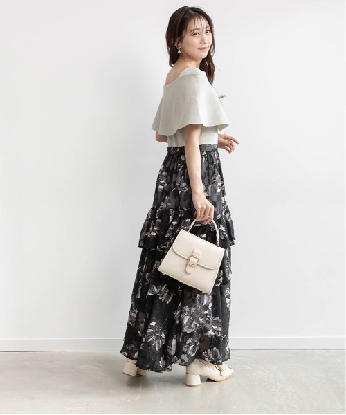 RANDA（ランダ）の「2WAYモノグラムデザインハンドバッグ（ハンドバッグ・レディース・アイボリー/ブラック/グレイッシュベージュ・FREE）」の8枚目の写真