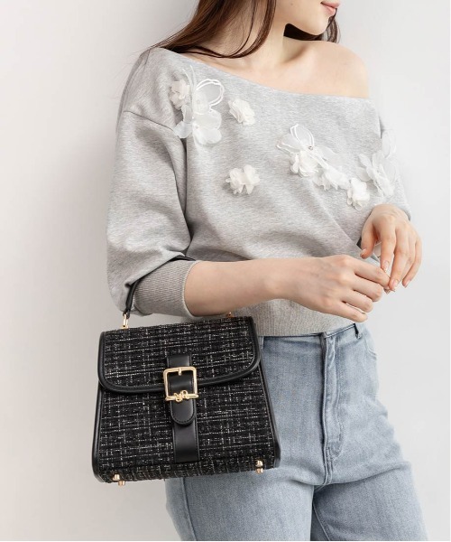 RANDA（ランダ）の「2WAYモノグラムデザインハンドバッグ（ハンドバッグ・レディース・アイボリー/ブラック/グレイッシュベージュ・FREE）」の11枚目の写真