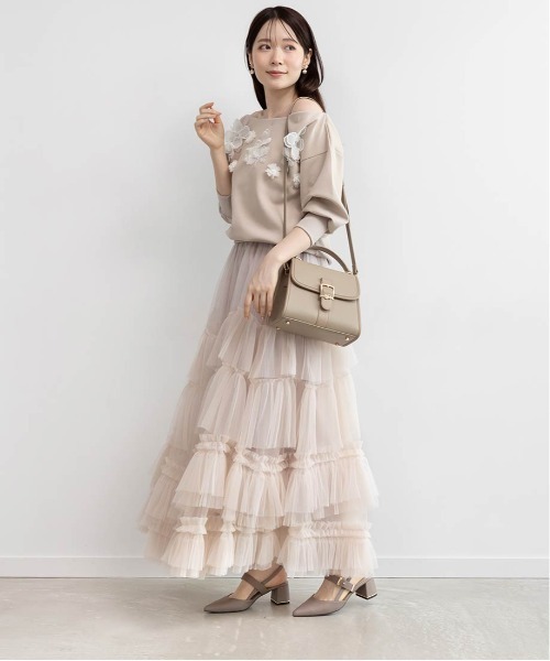 RANDA（ランダ）の「2WAYモノグラムデザインハンドバッグ（ハンドバッグ・レディース・アイボリー/ブラック/グレイッシュベージュ・FREE）」の15枚目の写真