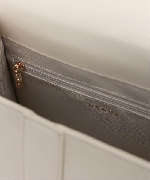 RANDA（ランダ）の「2WAYモノグラムデザインハンドバッグ（ハンドバッグ・レディース・アイボリー/ブラック/グレイッシュベージュ・FREE）」の22枚目の写真