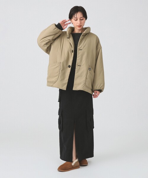 Ray BEAMS（レイビームス）の「【WEB限定】ORCIVAL / インサレーション ブルゾン（ブルゾン・レディース・ベージュ/ネイビー・1）」の7枚目の写真