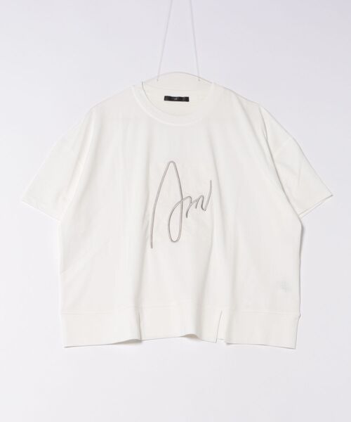 INTERPLANET(インタープラネット)の「アートロゴTシャツ(Tシャツ/カットソー・レディース・オフホワイト/ブラック・FREE)」の4枚目の写真