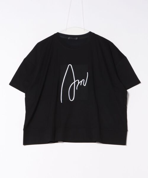 INTERPLANET(インタープラネット)の「アートロゴTシャツ(Tシャツ/カットソー・レディース・オフホワイト/ブラック・FREE)」の3枚目の写真