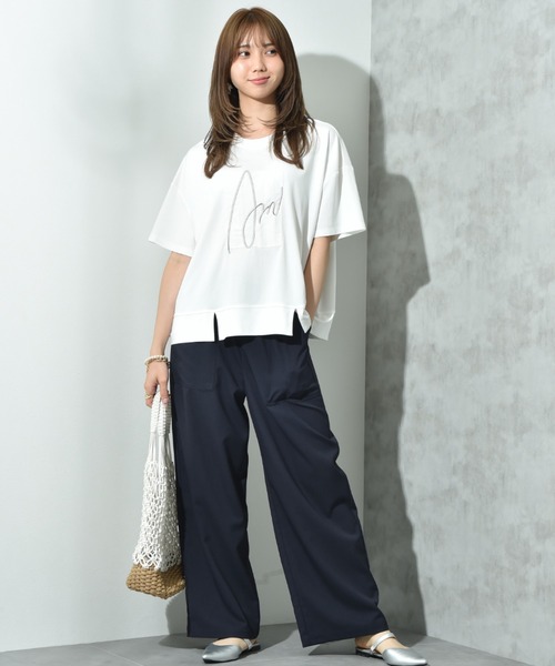 INTERPLANET(インタープラネット)の「アートロゴTシャツ(Tシャツ/カットソー・レディース・オフホワイト/ブラック・FREE)」の13枚目の写真