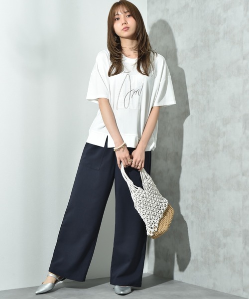 INTERPLANET(インタープラネット)の「アートロゴTシャツ(Tシャツ/カットソー・レディース・オフホワイト/ブラック・FREE)」の12枚目の写真