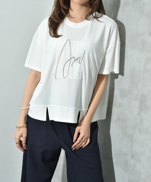 INTERPLANET(インタープラネット)の「アートロゴTシャツ(Tシャツ/カットソー・レディース・オフホワイト/ブラック・FREE)」の7枚目の写真