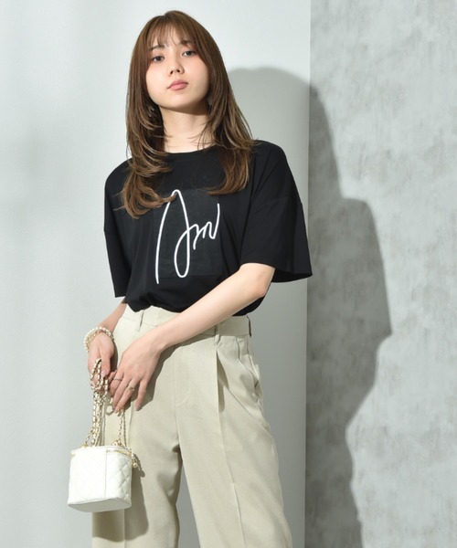 INTERPLANET(インタープラネット)の「アートロゴTシャツ(Tシャツ/カットソー・レディース・オフホワイト/ブラック・FREE)」の19枚目の写真